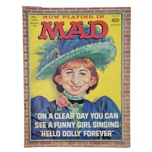 Mad Magazine 143 June 1971 Barbara Streisand Cover Hello Dolly